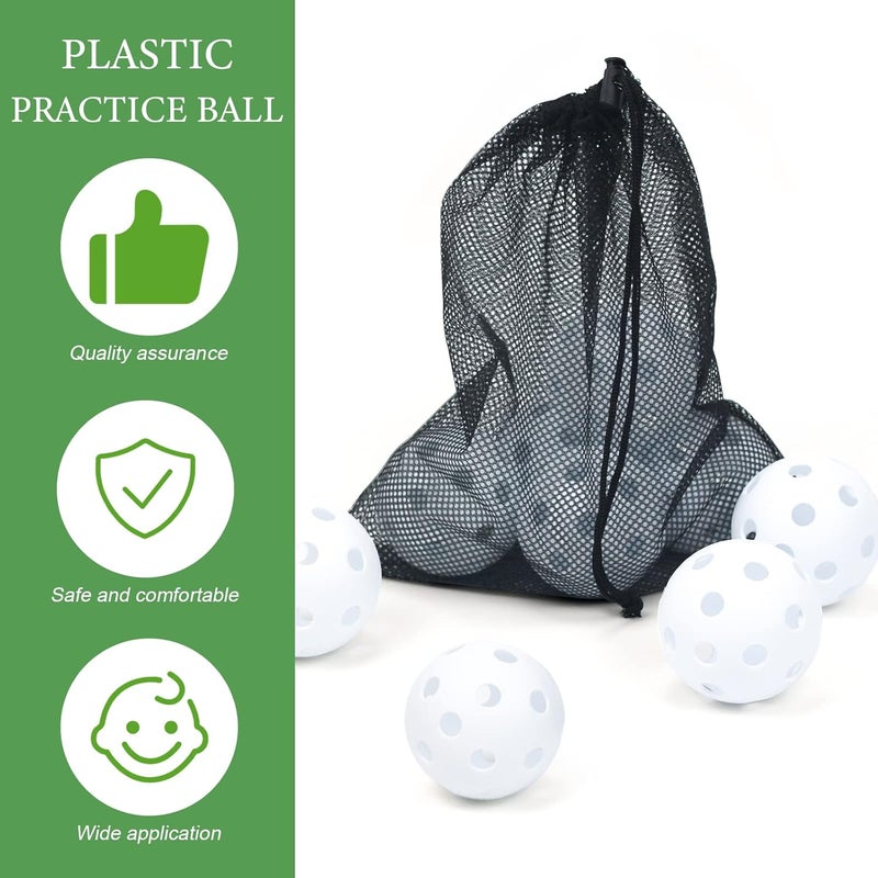 Bac-kitchen 16 Pack Plastic Baseballs - Hollow Softballs for Lightweight Batting Practice - Indoor/Outdoor Training Balls - Image 3